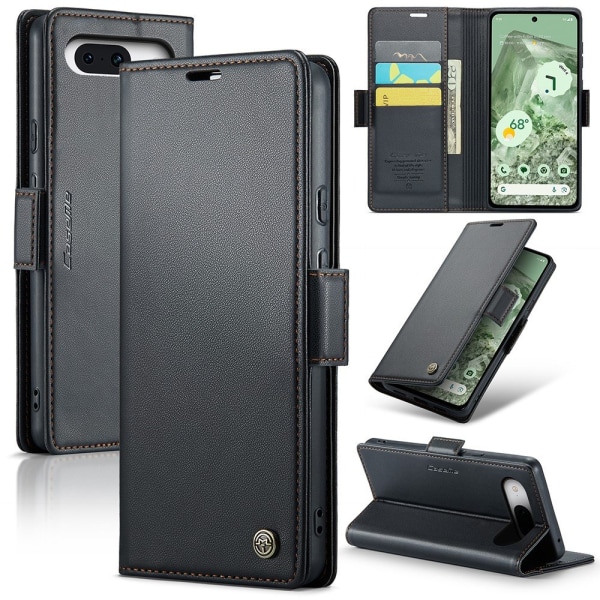 CASEME Retro Lompakkokotelo Pixel 8a Black