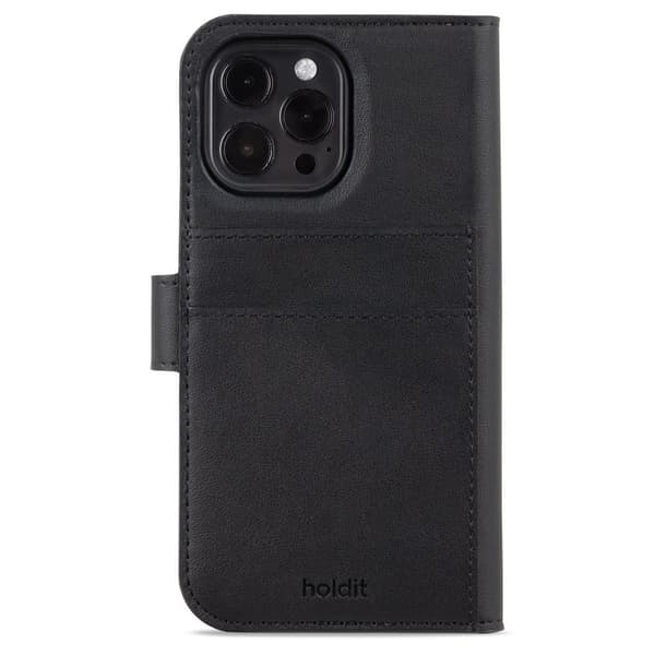 HOLDIT Wallet Case Magnet Plånboksväska till iPhone 15 Pro Max Svart