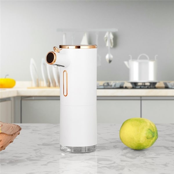 Automatisk flydende sæbe berøringsfri sæbedispenser digital display skum  - Hvid White