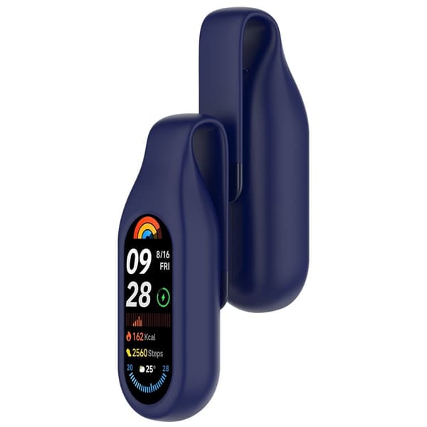 Xiaomi Smart Band 10/9/8 -koteloon, älykellolle, silikonisuojus, pidike - Sininen Blue