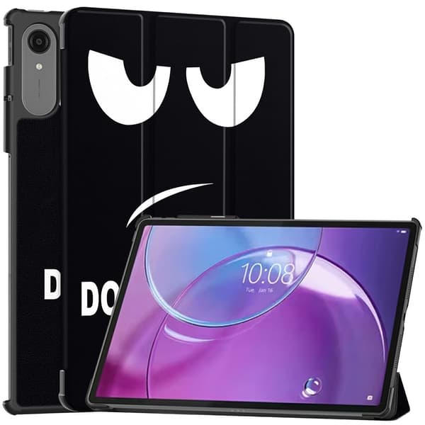 Til Lenovo Idea Tab Pro Gen 2 13" Deksel Tri fold Stativ Mønstertrykk - Don't Touch Me Black