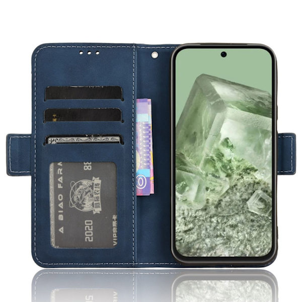 Google Pixel 8a Telefonveske med flere kortlommer Blue