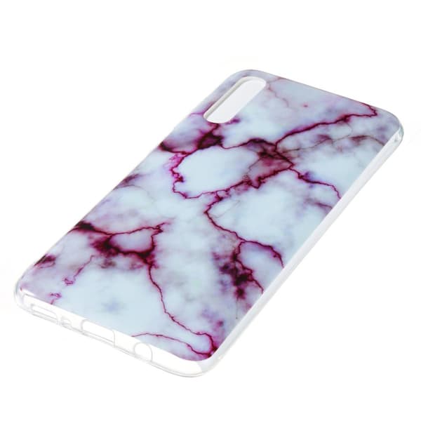 Marble Pattern IMD TPU Soft Back Suojakuori - Samsung Galaxy A70 - Style E Black