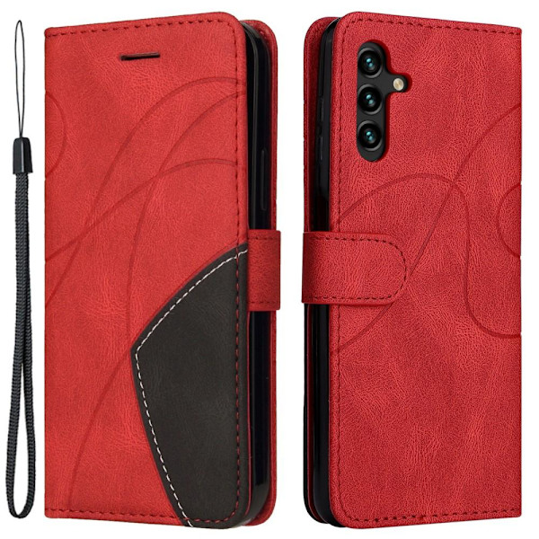 Til Samsung Galaxy A34 5G KT Series-1 Pung Telefontaske - Rød/Sort Red