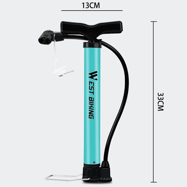 120PSI Sykkelpumpe Luftinflator Vei MTB Sykkel Dekk Blue one size