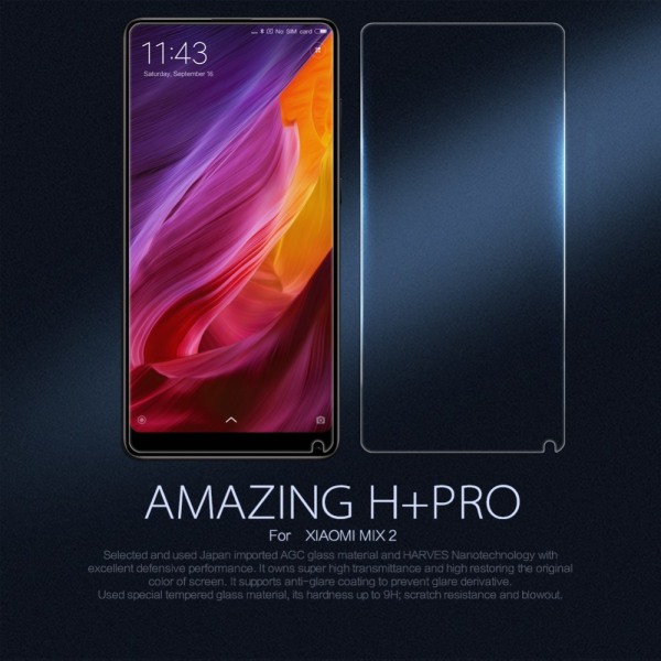 NILLKIN Amazing H+PRO til Xiaomi Mi Mix 2 hærdet glasskærm Transparent