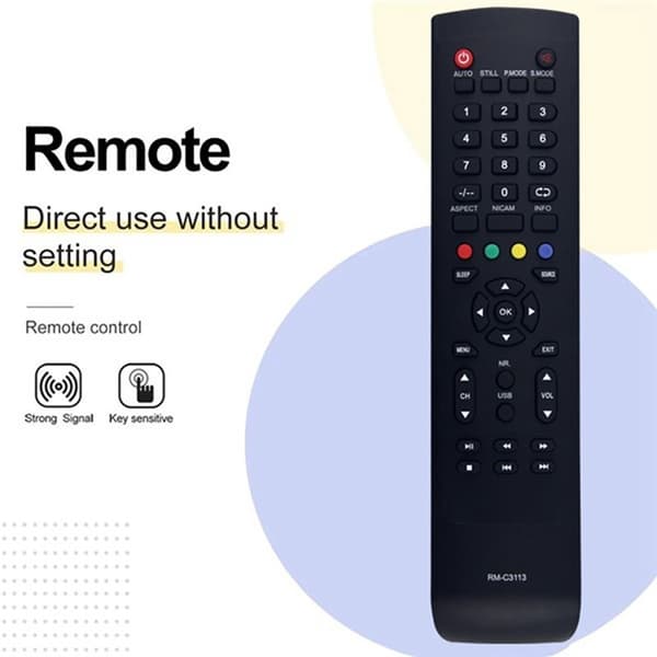 Fjärrkontroll Ersättning för RM-C3113 För JVC TV Svart