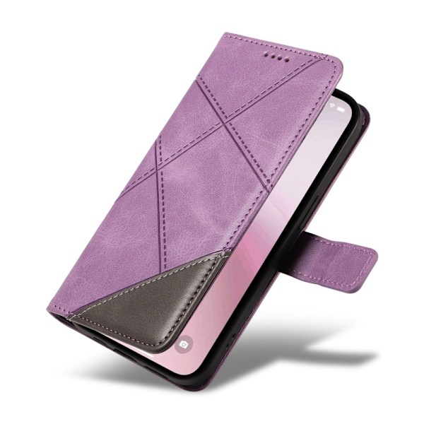 Pungcover til iPhone 17e / 16e – Geometrisk Linje Purple