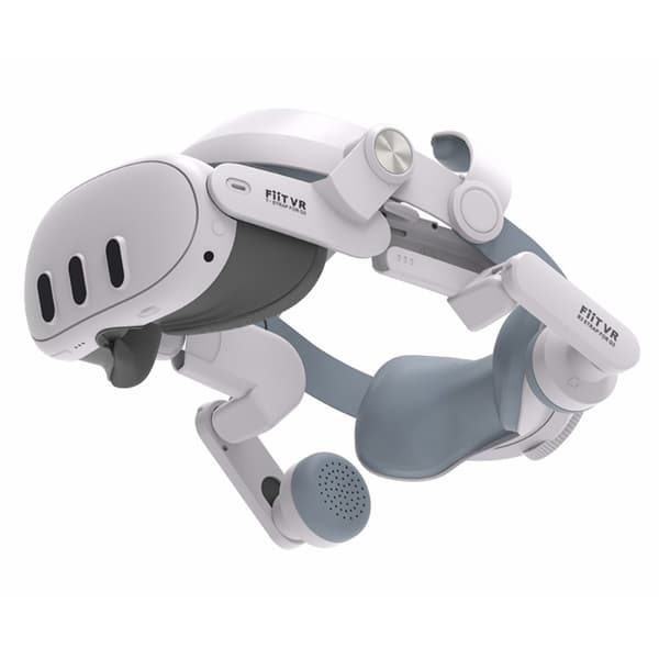 Meta Quest 3 FIIT VR T300 Plus Pannband Frontskydd Hörselkåpor Vit