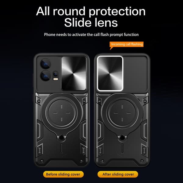 Til Motorola Edge 30 Fusion 5G Telefonbeskyttelse Shell Kamera Cover ring Black