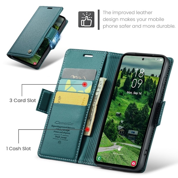 CASEME Retro Pung Taske til Samsung Galaxy S25 Green