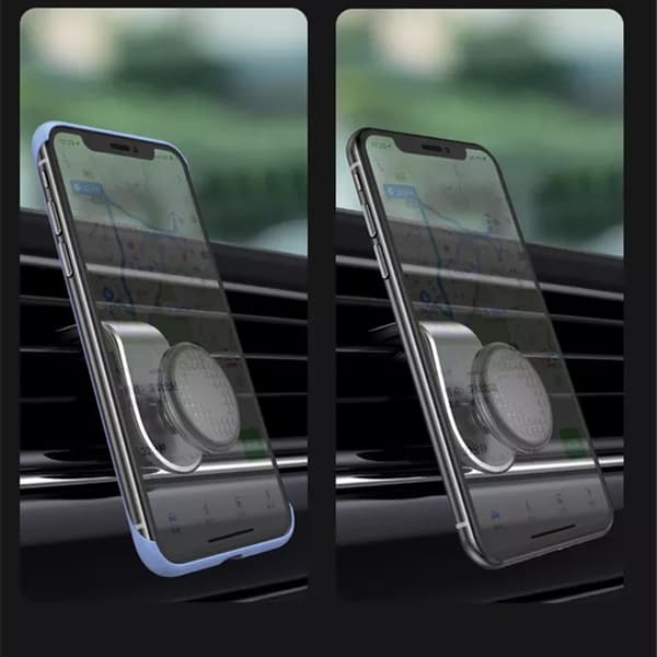 Bil Hållare för Mobiltelefon mobiltelefonhållare Magnetisk L-formad luftventil Svart