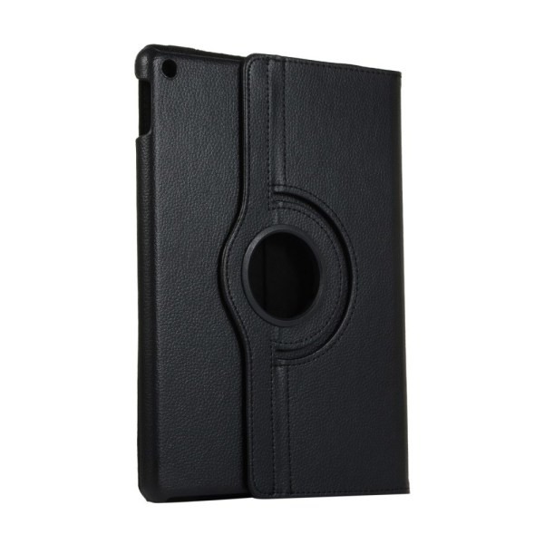 Apple iPad 10.2 2021/2020/2019 Litchi Texture Stand-etui - Sort Black
