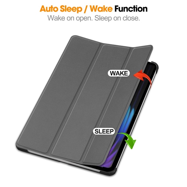 Slank Passform Dekselveske For Xiaomi Pad 7 Auto Vekking / Hvile - Grå Grey
