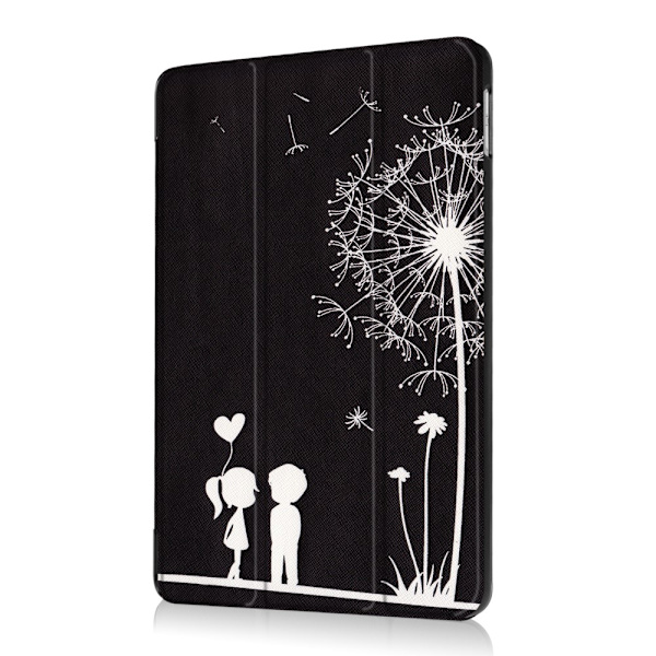 iPad 9.7" (2017 / 2018) Slim fit tri-fold fodral - Dandelion Svart