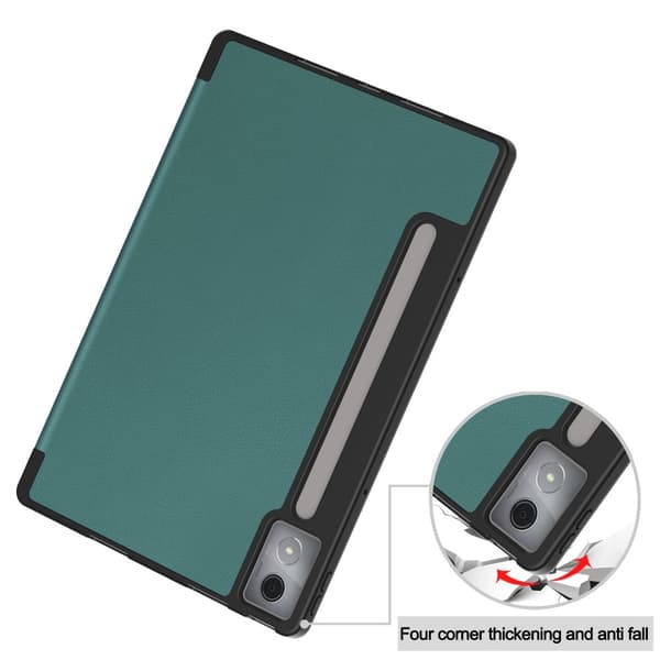 Lenovo Idea Tab Pro Case Tri-Fold jalustan suojus kynätelineellä Green