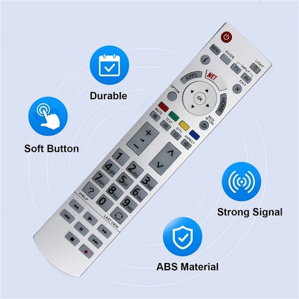 Fjernkontrollerstatning for N2QAYB001012 For Panasonic TV Silver