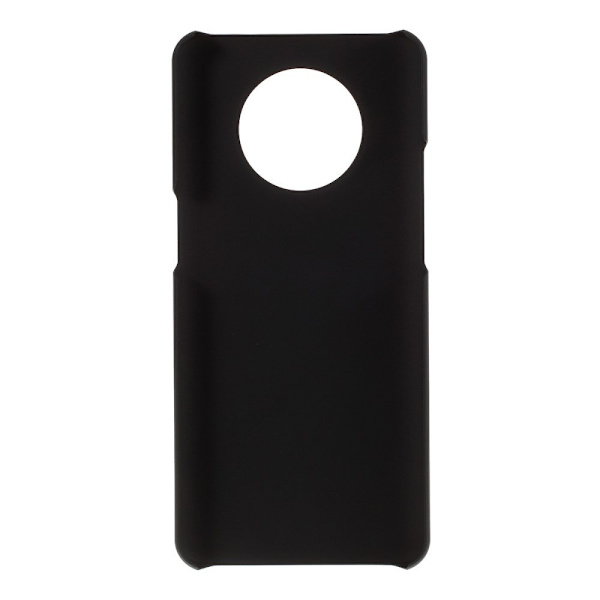 OnePlus 7T Cover Plastskall Gummiert - Sort Black