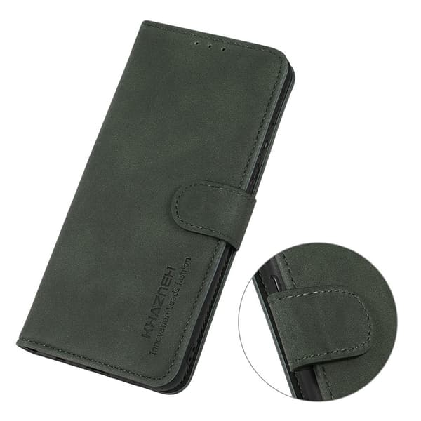 KHAZNEH Puhelimen lompakkokotelo jalustalla iPhone 18 Pro Max / 17 Pro Max puhelimille Green