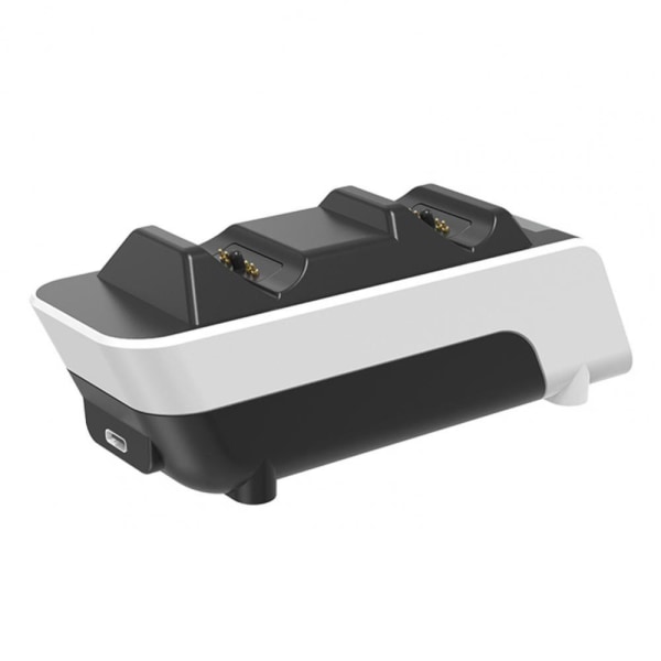 Til PS5-spilcontrolleropladerbase Dobbelt gamepad-hurtigopladningsdock Black
