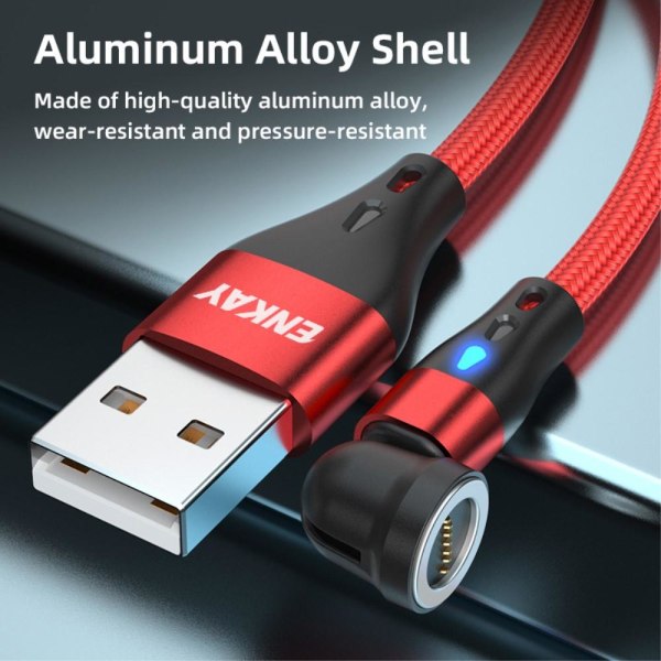 1 m latauskaapeli 3-in-1 magneettinen Lightning-/Type-C/Micro Black