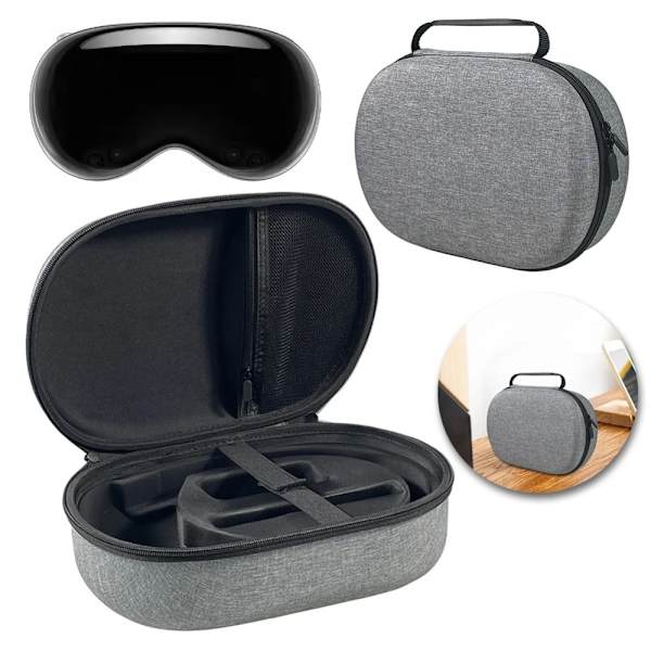 Hardshell beskyttelsesetui for Vision Pro VR-lagring Grey