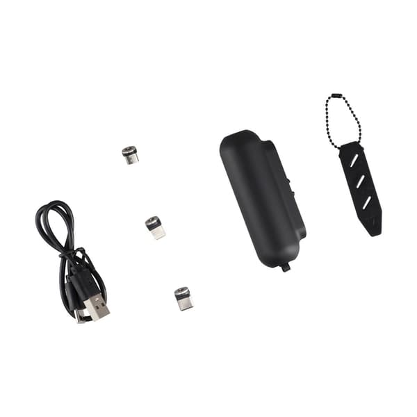 Bærbar lader for powerbank med iPad + Micro + USB-C magnetkontakter Black