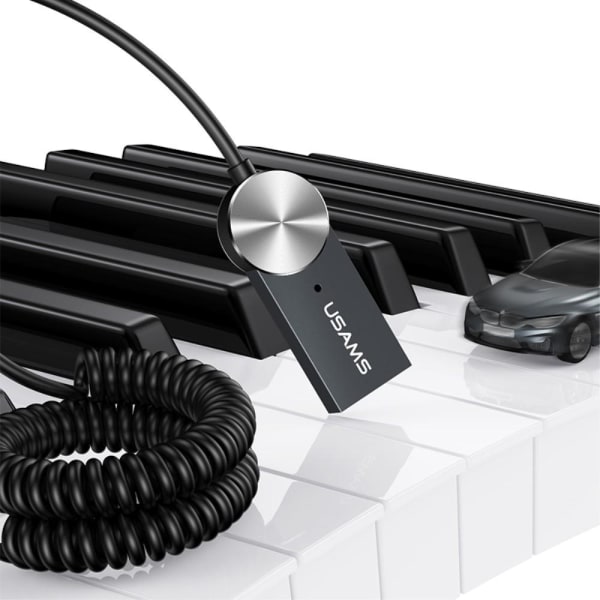 USAMS US-SJ464 Langaton Bluetooth-sovitinvastaanotin Auton Aux-ääni Black