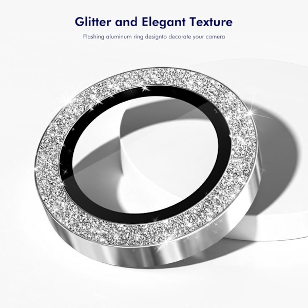 ENKAY Kamera Lins Skydd till Samsung Galaxy Z Flip7 Härdat glas Glitter multifärg