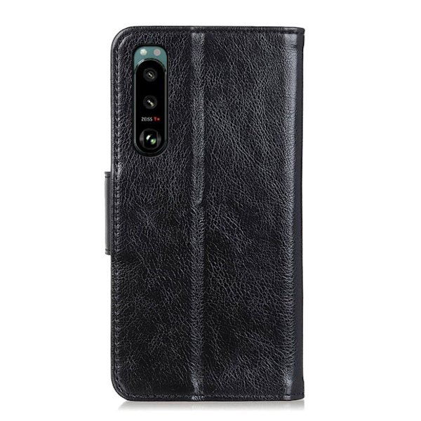 Sony Xperia 5 III Plånboksfodral Textured Split - Svart Svart
