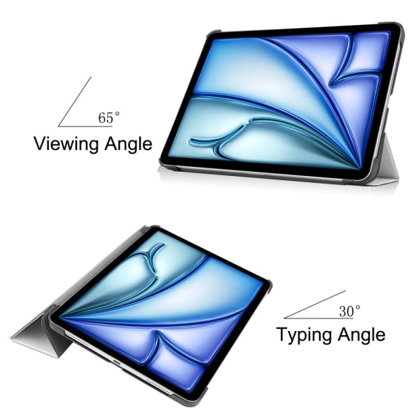 Etui for iPad Air 11 (2024) - Tri-fold Stativ Tablettdeksel - Hvit White