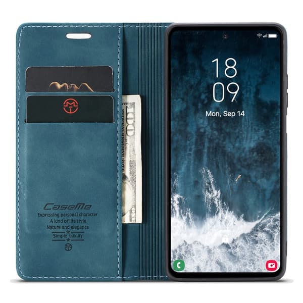CASEME Retro Pung Taske til Samsung Galaxy S23 FE Blue