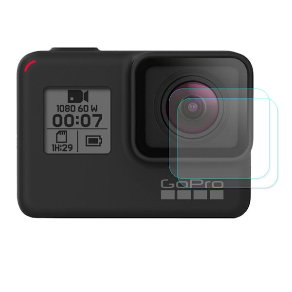 2 st HAT PRINCE Hero5 / Hero6 Tempered Glass 0.2mm Transparent