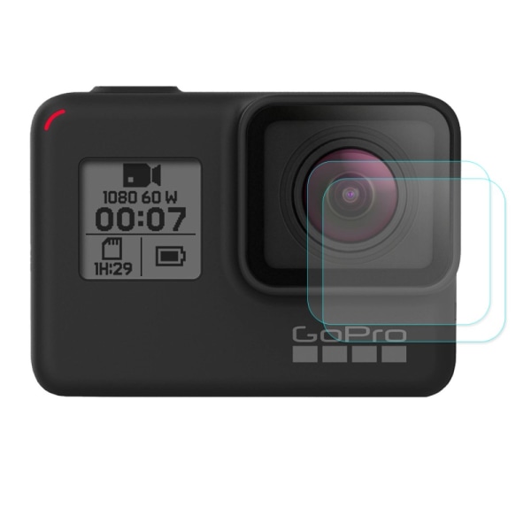 2PCS HAT PRINCE Tempered Glass Screen Protector for GoPro Hero5  Transparent