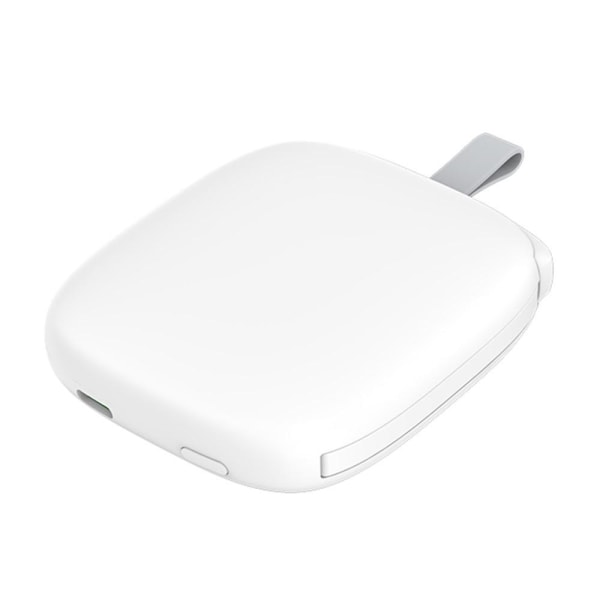 S3 Type-C/iP kablet 5000mAh bærbar mobiltelefon strømbank White