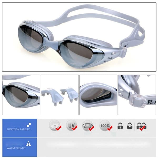 Svømmebriller Anti-Dug UV-Beskyttelse Svømmebrille Black