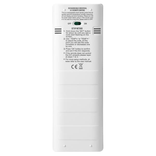 Fjernkontroll CHUNGHOP K-3308E Universal erstatning klimaanlegg AC White