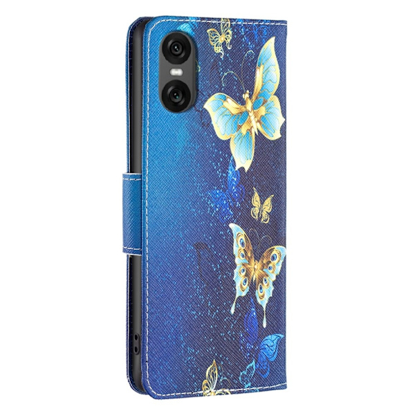 Til Sony Xperia 10 VI tegnebogstativetui mønstertelefoncover Multicolor