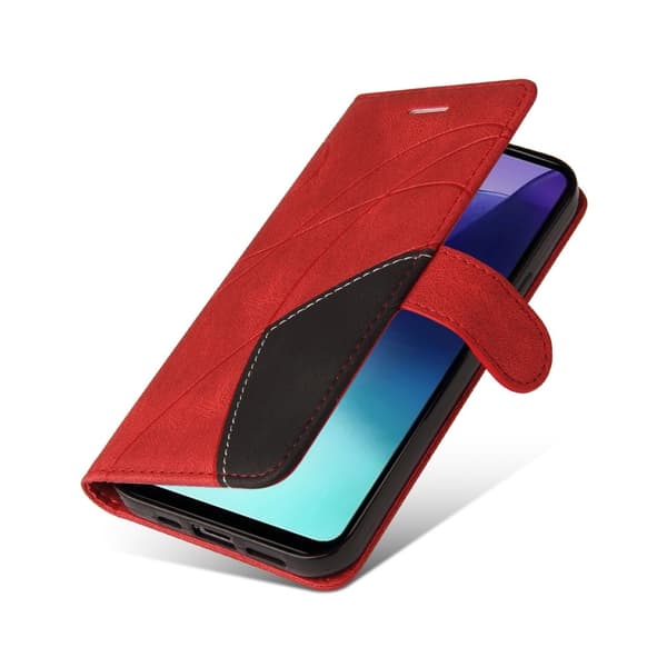 Til Xiaomi Redmi 14C KT - serie - 1 dobbeltfarve tegnebog Red