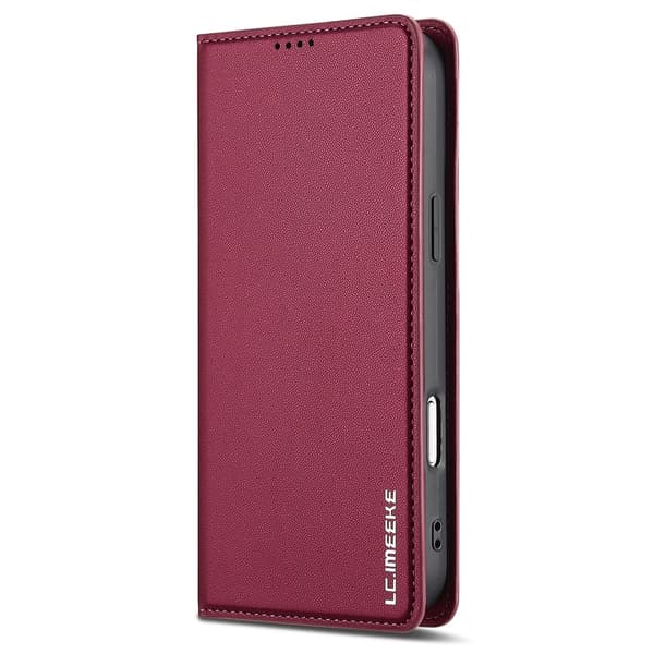 LC.IMEEKE Telefonlommebokdeksel med støtteben til iPhone 18 Pro / 17 Pro Red