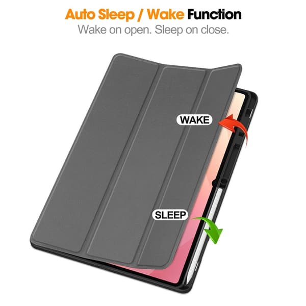 Til Samsung Galaxy Tab S12 Ultra Tri-Fold tabletcover med penholder Grey