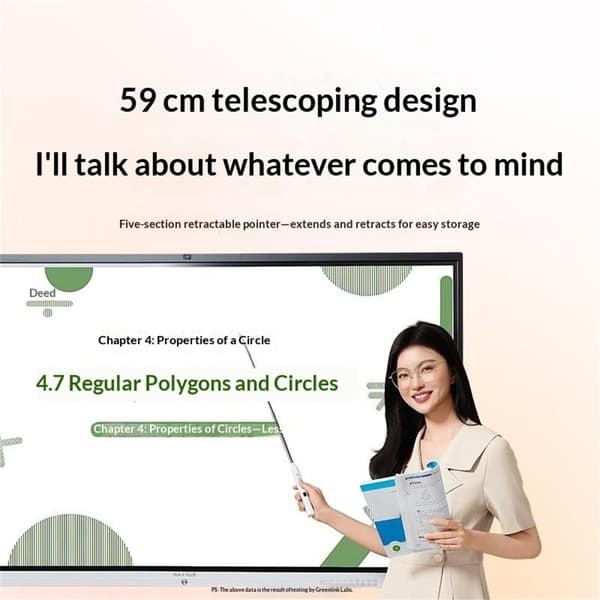 Wireless Presentatör teleskopisk laserpekare uppladdningsbar pekpenna pekskärm Vit