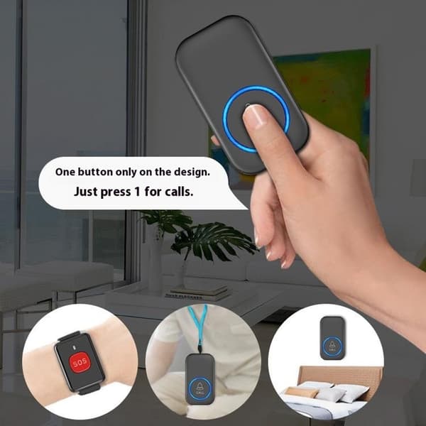 Wireless Alarm System 300m Assault Alarm Emergency Help Black