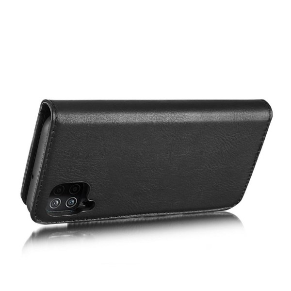 DG.MING Samsung Galaxy A12 Split Läder Plånboksfodral Svart