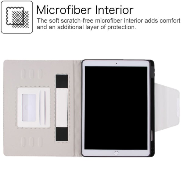 Til iPad 10.2 (2021)/(2020)/(2019) Broderigitter Tabletcover White