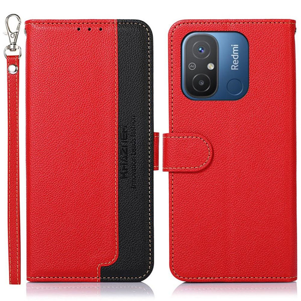 KHAZNEH Plånboksfodral till Xiaomi Redmi 12C - Röd/Svart Svart