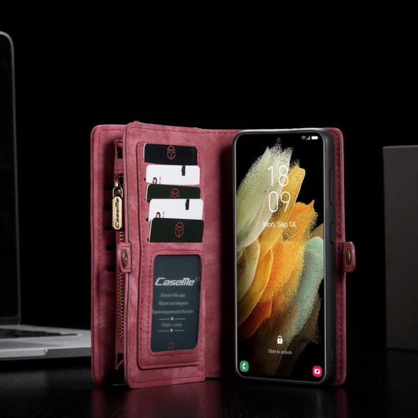 Samsung Galaxy S21 CASEME 2 - i - 1 Aftagelig - Rød Red