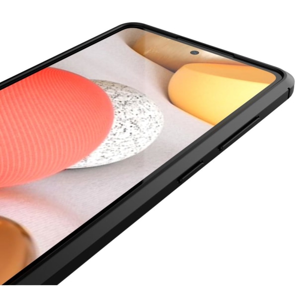 Samsung Galaxy A72 5G TPU Case Shell Litchi Texture - Svart Black