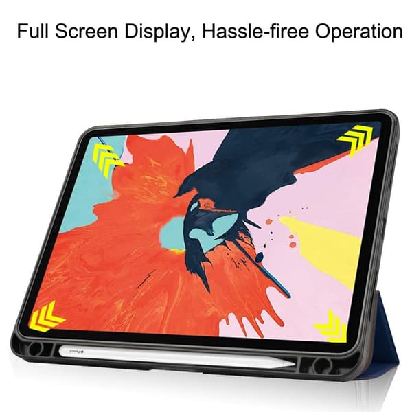 Apple iPad Air (2020) (2022) Slim fit tri - fold fodral - Mörk Blå Blå