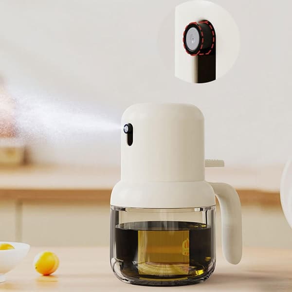 180 ml kjøkkengrill Glassoljeflaske Eddiksprayflaske Beige